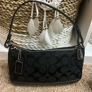 Coach black Demi Monogram mini bag